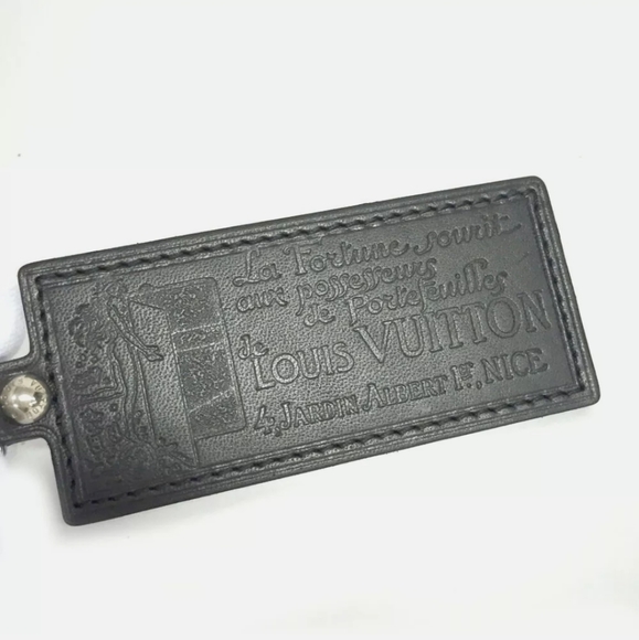 LOUIS VUITTON PORT CLES BLACK LEATHER KEY RING HOLDER CHARM/F0539 (NWT). - Picture 3 of 16